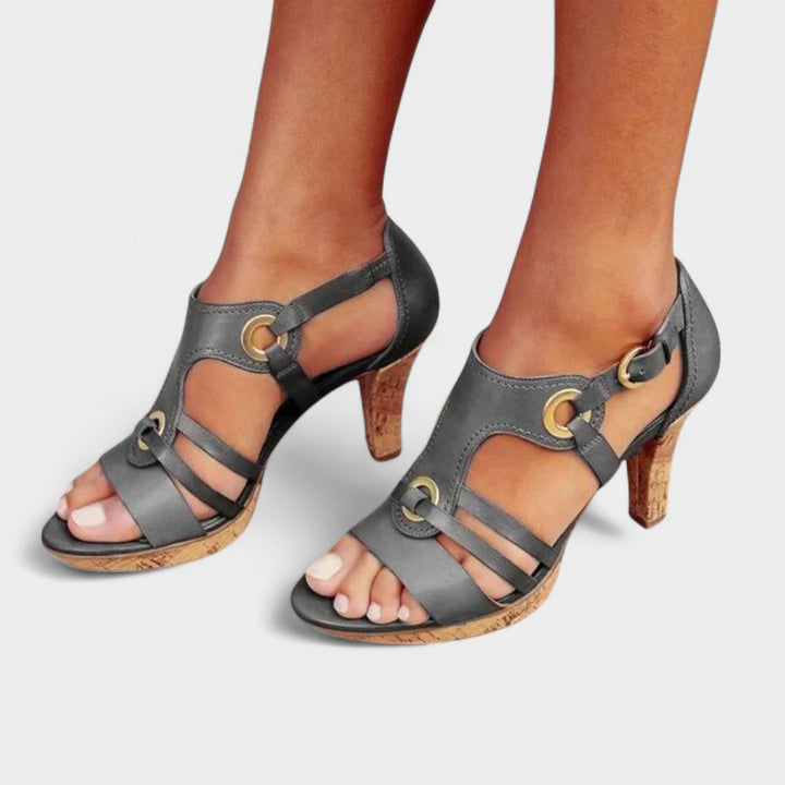 CLAIRE | COMFORT STRAP HEEL SANDALS
