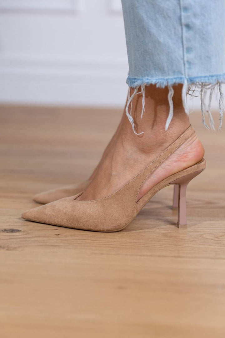 NAOMI | SUEDE SLINGBACK HEELS