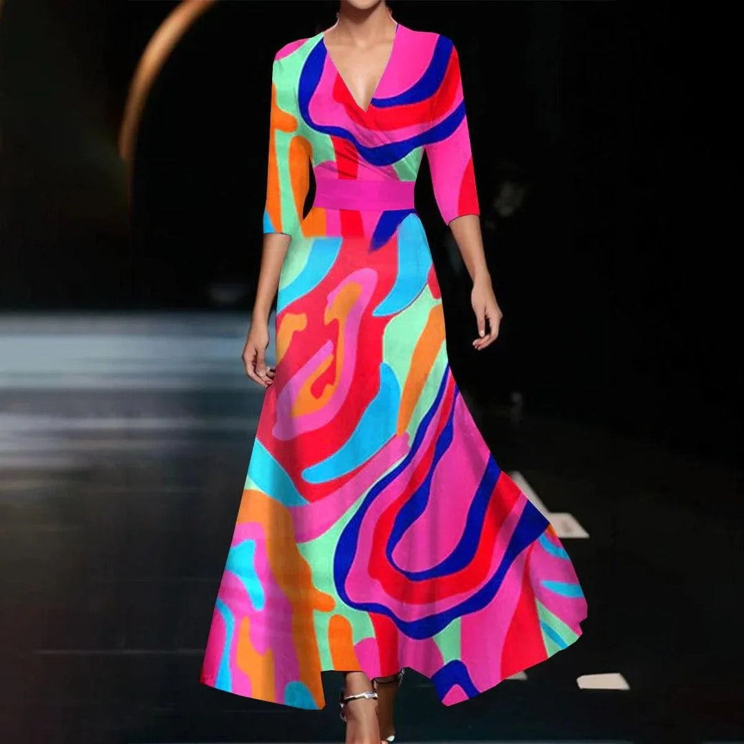 Lara | Vibrant Print Maxi Dress